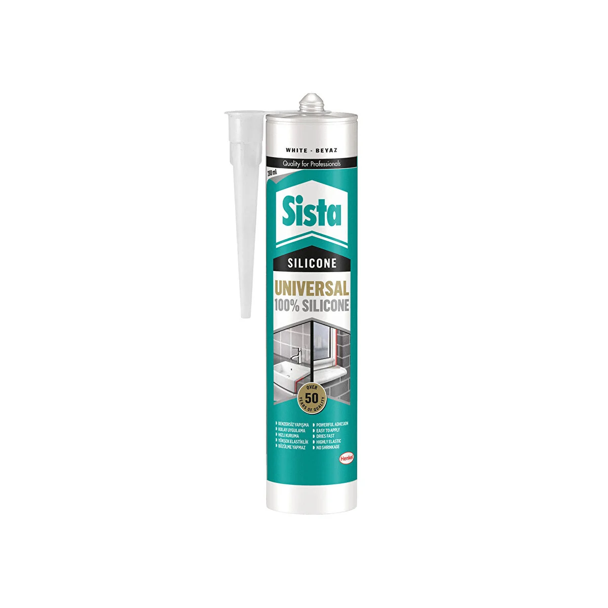 Sista Universal %100 Silikon Beyaz 280ml Beyaz
